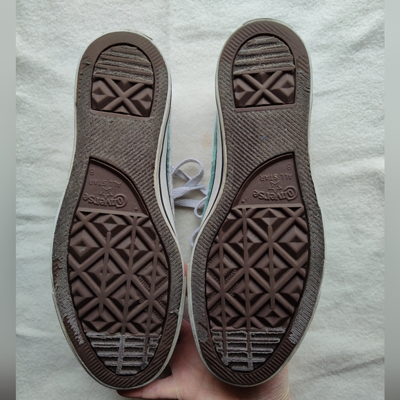 Size 10 Women's Unique Design Converse Sneaker Shoe All Star Striped Pol… - Picture 4 of 12